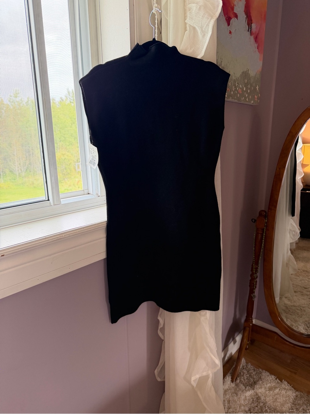 Xhilaration Black Sleeveless Turtleneck Sweater